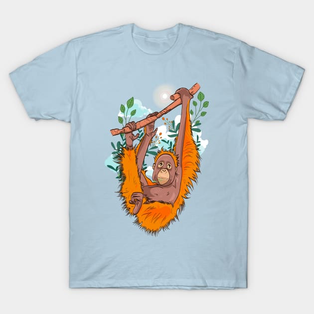 Cute orangutan T-Shirt by Mimie20